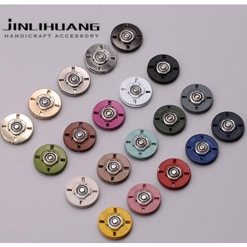 5pcs 10-25mm Colorful Round Metal Snap Buttons Press Fasteners Buckles Stud Sewing Supplies for Bag Clothes Coat Accessories