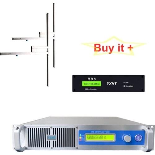 650W FM Broadcast Transmitter+2-Bay Antenna With Digital Rds Encoder Radio Data System Encoder