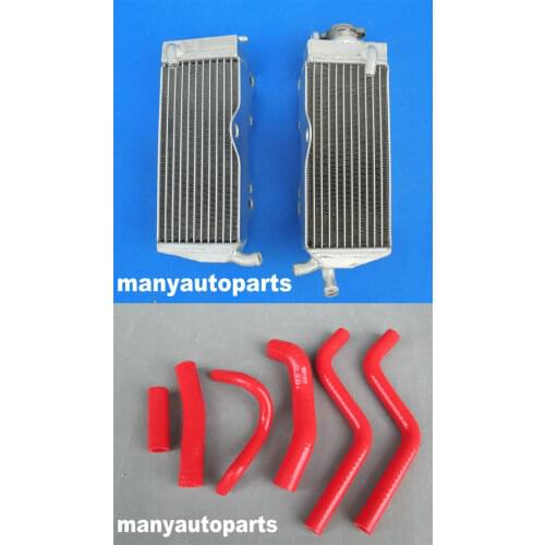 For Honda CR250R CR250 CR 250 R 90 91 1990 1991 aluminum radiator & red HOSE