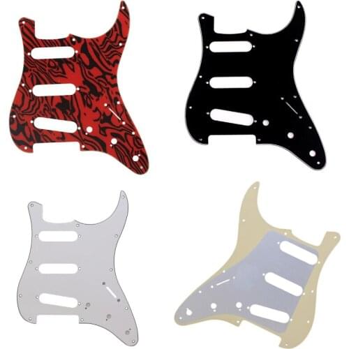 White/red Guitar Pickguard 3PLY SSS For SSS Electric Guitar