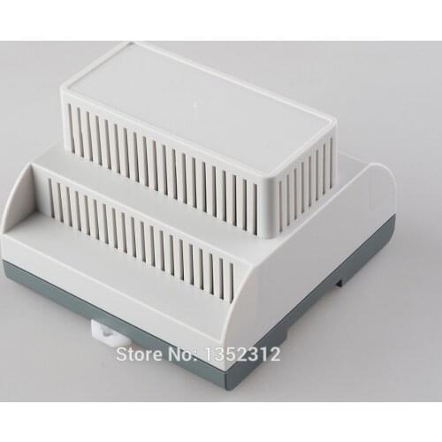 Free shipping 2 pcs/lot din rail enclosure plastic project box electronic case control box 112*108*75mm plc industrial box
