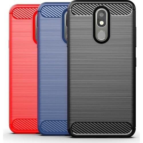 For LG K40 K30 Case Carbon Fiber Cover Full Protection Phone Case Cover Shockproof Bumper for LG Prime 2 Q8 2018 Q9 One Q70 Q60