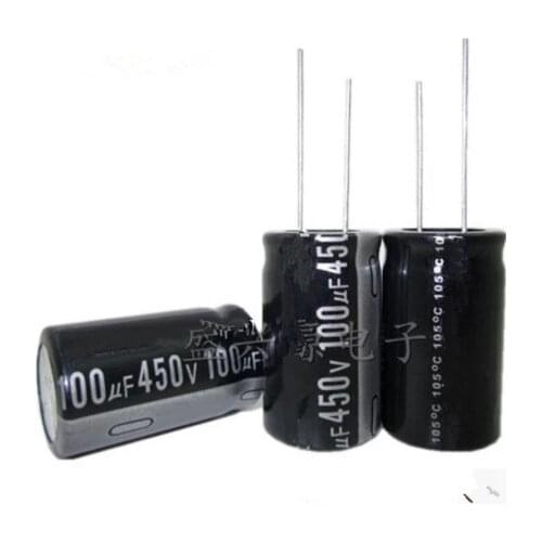 Free Shipping 10pcs 450V 100uF 18mmx35mm Electrolytic capacitors best quality New origina