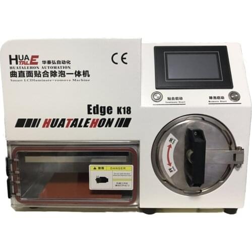 HUATAIE K18 Edge Laminating Machine OCA Vacuum Laminating Bubble Remover LCD Screen Refurbish Machine for Samsung iPhone