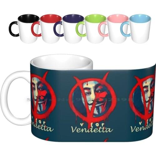 V For Vendetta Ceramic Mugs Coffee Cups Milk Tea Mug V For Vendetta V For Vendetta Anonymous Guy Fawkes Activist Anti