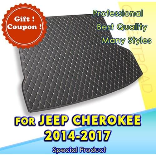 Car Trunk Mat For Jeep Cherokee SUV 2014 2015 2016 2017 Cargo Liner Carpet Interior Accessories Cover