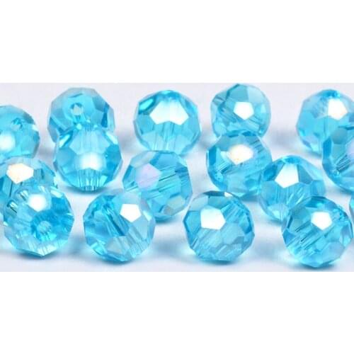 32 Faceted Football Shape Beads 4 6 8 MM Round Crystal Beads Glass Ball Loose Beads Spacer Beads For Jewelry Bracelet Making DIY