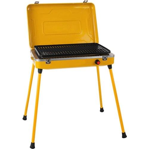 KS-1007 Outdoor Barbecue Stove Portable Camping Picnic Barbecue Grill Smokeless Gas Grill Patio Gas Household BBQ Stove Tools