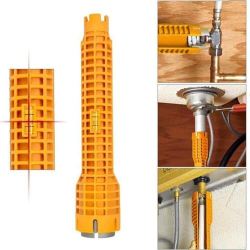 Multifunctional Faucet and Sink Installer Wrench Anti-Slip Handle Tool Wrench Tools Plumbing Home 8 In 1 Flume wrench Anti-slip