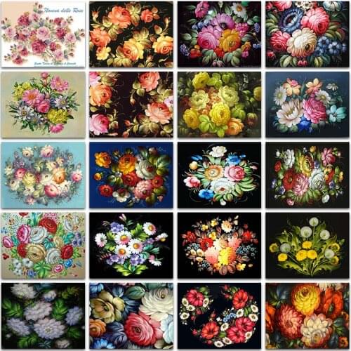5D Diamond Painting Kit Paint Flower Rose tulip lily landscape Full Square&Round embroidery mosaic Cross stitch Home Decor Sale