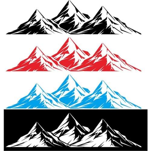 Car Sticker 3D Mountain Decal Auto Door Stickers PVC Car Body Decals RV Camper Sticker For Car Styling Accessories 150*34cm