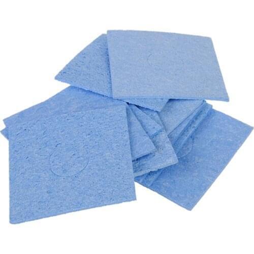 NOVFIX 30PCS 60 x 60mm Blue Solder Cleaning Sponge For Soldering Iron Tip Welding Cleaning Sponge Pads Hand Tool
