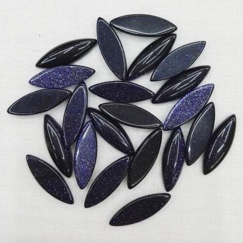 Wholesale blue sand stone beads marquise shape 25*8*5mm no hole CAB CABOCHON teardrop loose beads Free shipping 100pcs/lot