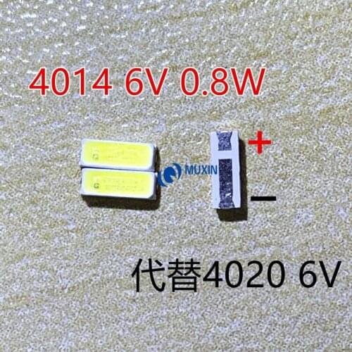 PCT 500PCS/Lot 4014 4020 CHIP-2 SMD LED Beads Cold white 1W 6V 150mA For TV/LCD Backlight