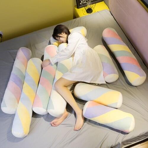 Striped Long Cushion Pillow Pillow Bedside Rainbow Cushion Sofa Cushion Pregnant Woman Large Cushion Home Decoration Gifts