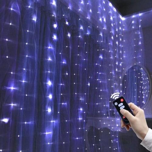 LED star light string girl net red room layout holiday ins decoration USB remote control lantern copper wire curtain light