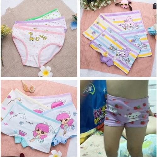 12 Pieces/lot New Design Children Girl Panties Cotton Soft Pretty Cartoon Child Underwear for Kid Boxer Girls Panties Breathable