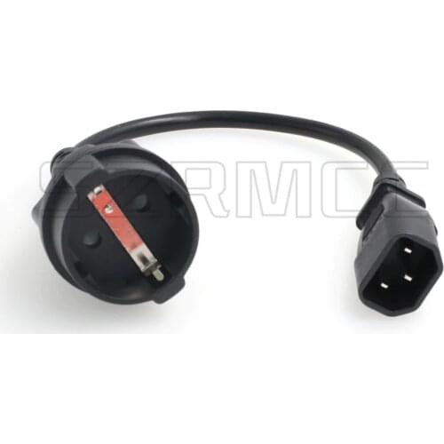 UPS PDU Power Cord IEC 320 C14 Plug Convert to Europe CEE7/7 Schuko Female Socket Short Adapter Cable