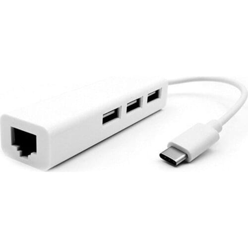 Type C USB-C 3.1 to USB 3.0 Hub Ethernet Lan RJ45 Network Adapter For Macbook US