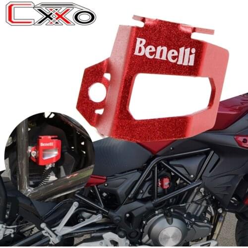 High quality For Benelli Leoncino 500 TRK 502 BJ500 With LOGO Rear Brake Oil Cup Oil CNC Aluminum Protect the Cup Cover