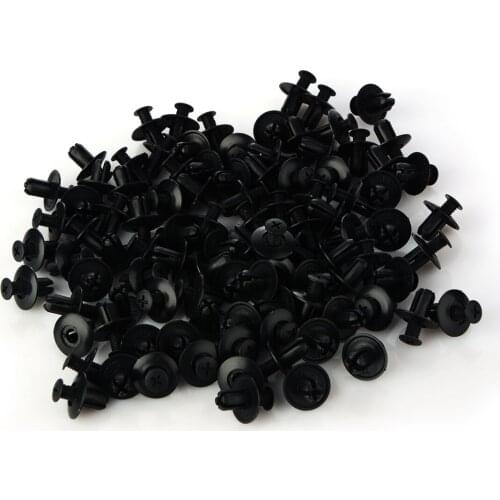 100PCS 8mm Car Door Trim Panel Bumper Retainer Clips Rivet Fasteners