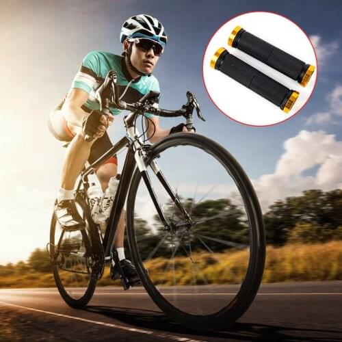 2pcs/1Pair Mountain Road Cycling Bike Bicycle MTB Handlebar Cover Grips Smooth Soft Rubber Anti-slip Handle Grip Lock Bar End