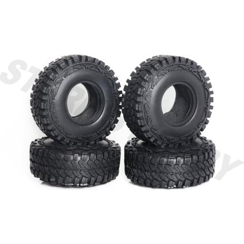 4pcs 1/10 RC Car Rubber Tires 1.9inch 114*46mm Wheel Tyres for 1:10 Rock Crawler Axial SCX10 90046 RR10 WRAITH Traxxas TRX4 KM4