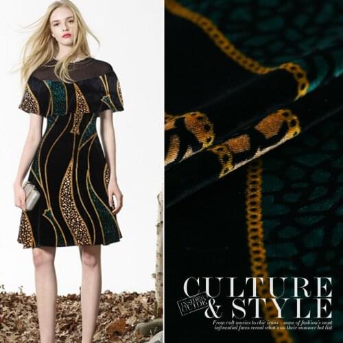 Printed velvet fabric drape silk velvet fabric soft delicate gold velvet clothing cheongsam silk fabric wholesale silk cloth