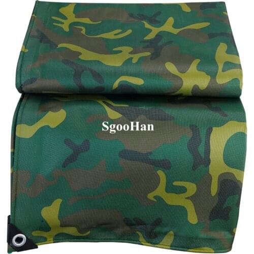 Camo Canvas PVC Coated Banner Tarpaulin Truck Canopys Outdoor Awning Oxford Rainproof Cloth Pet House Shed Waterproof Cloth