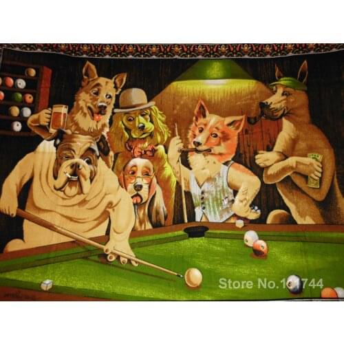 Canvas Art Dogs Playing Pool II by Cassius Marcellus Coolidge paintings High quality Hand painted