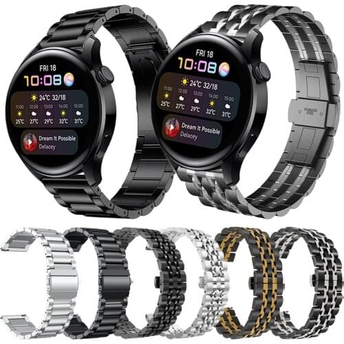 Classic Metal stainless steel Wrist Strap For Huawei Watch 3 band for Huawei Watch3 46mm & GT 2e GT2 Pro Bracelet Watchbands