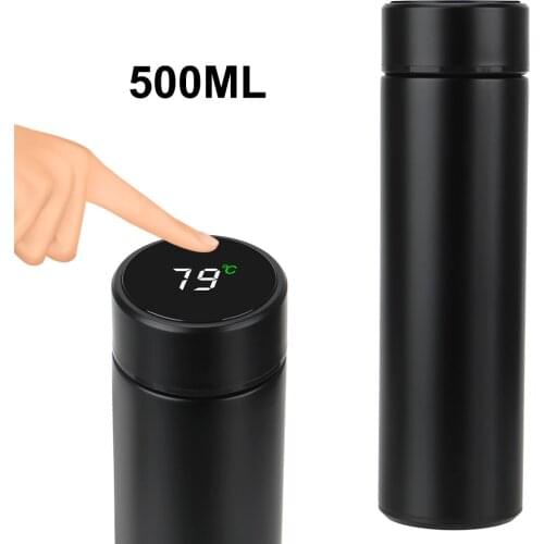 Coffee Cup Show Water Temperature Outdoor Travel 500ML Smart Insulation Cup Drinking utensils IPX7 Waterproof Stainless Steel