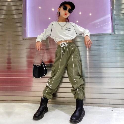 Girls' autumn suit 2020 new girls super cool western style hip hop net red overalls tide brand two-piece suit