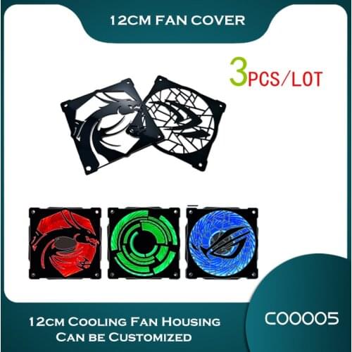 12cm Cooling Fan Housing, Bright Black Acrylic Fan Cover Gamer MOD Fans Casing , Can be Customized