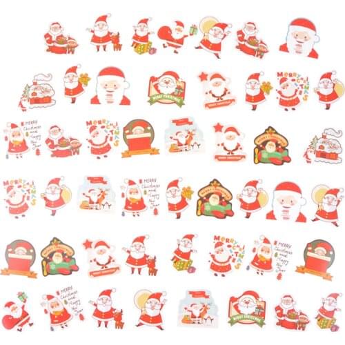 48Pcs/lot Creative Merry Christmas Cake Sticker Christmas stickers Scrapbook DIY Diary Album Stick Decoration 4.4*4.4cm