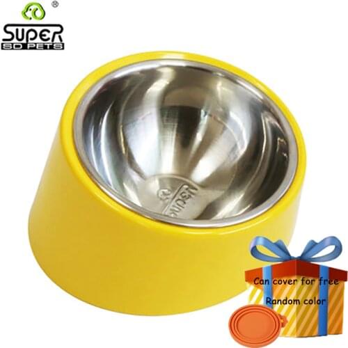 2016 Limited Sale Gamelle Chien Hamster Comedero Perro Super Flat Face Short Legs Neck Guard Pet Bowl For Cat Dog Supplies Tilt