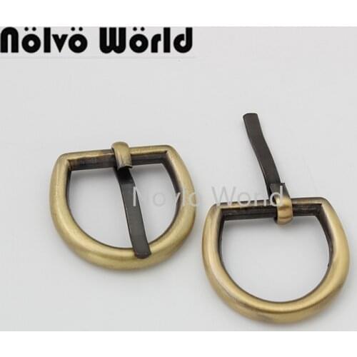 Nolvo World brush antique brass pin buckle 19mm 20mm 25mm harness belt buckle shoes decoration accessories