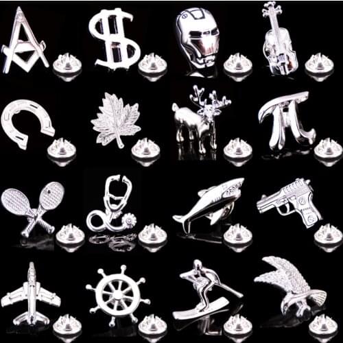 Fashion mens silvery brooch high quality brand mens shirt Lapel Pin Silvery aircraft Brooch brand new brand suit Brooch