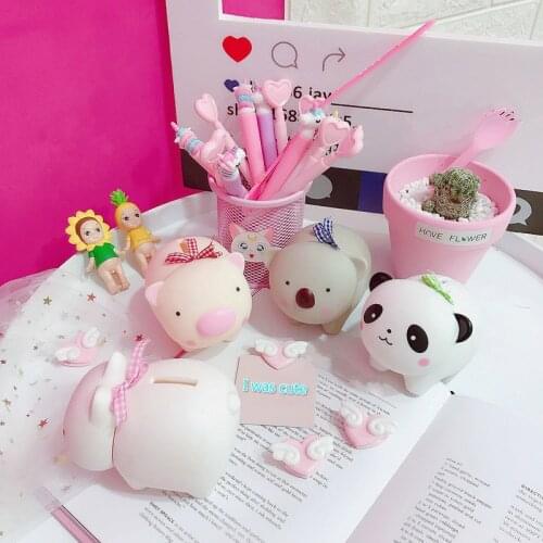 Soft Eva Plastic Pig Piggy Bank Creative Cartoon Piggy Bank Furnishing Articles Props Gift Cute Doll Room Coin Bank