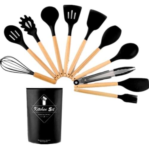 Silicone Kitchen Utensils Set Non-stick Kitchenware Cooking Tools Sets Spoon Spatula Kitchen Accessories Kitchen Gadget Sets