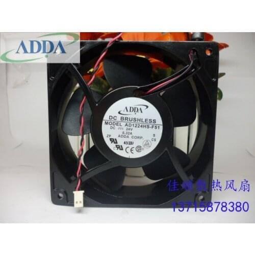 Wholesale New FOR ADDA AD1224HS-F51 12038 12cm 120mm 24V 0.32A aluminum metal frame inverter cooling fan