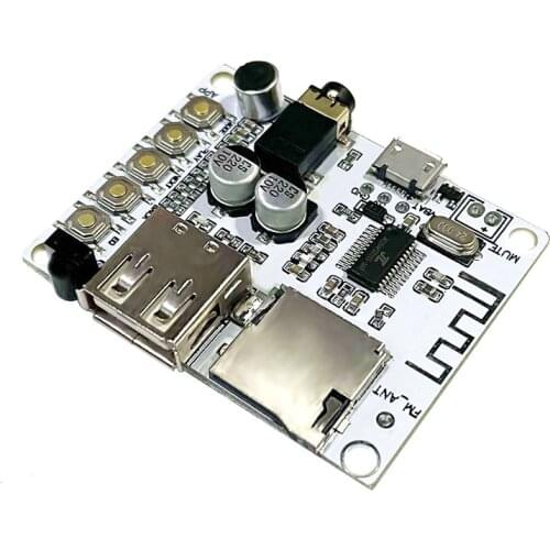 Bluetooth Audio Receiver board with USB TF card Slot decoding playback preamp output A7-004 5V 2.1 Wireless Stereo Music Module