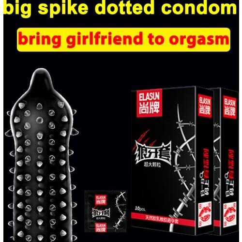 Super Dotted Large Spike Condom Thailand Natural Latex Rubber Condoms For Men Sex Toys Contraception Penis Sleeve