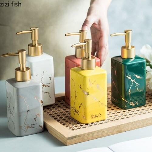 Imitation Marble Lotion Bottle Portable Soap Dispenser Ceramic Toiletries 320ml Shampoo Empty Bottle Hand Sanitizer Bottle