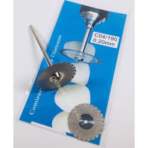 5~100Pis Dental Diamond Disc Wheel Porcelain Teeth Cutting Polishing Thickness 0.2mm C04 19MM