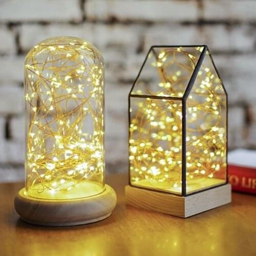 LED String Lights for Wedding Party Garden 10M 100LEDs Silver Wire String LED Fairy Lights Decorative Light with Battery Box