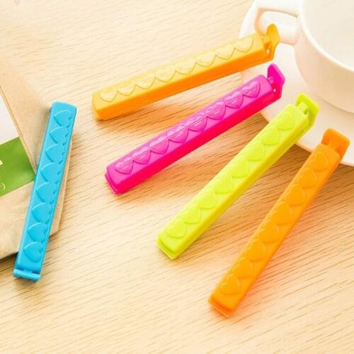 5Pcs/Lot Househould Food Snack Storage Seal Sealing Bag Clips Sealer Clamp Food Bag Clips Kitchen Tool Home Food Close Clip Seal