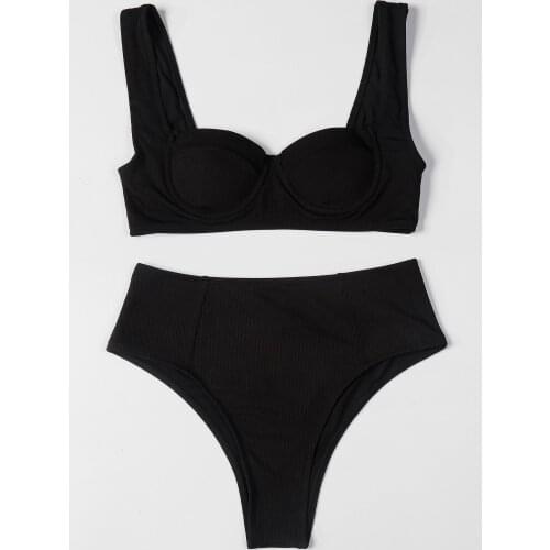 ZTVitality Solid Underwire Sexy Bikinis High Waist Bikini 2021 New Arrival Swimsuit Padded Bra Swimwear Women Brazilian Biquini