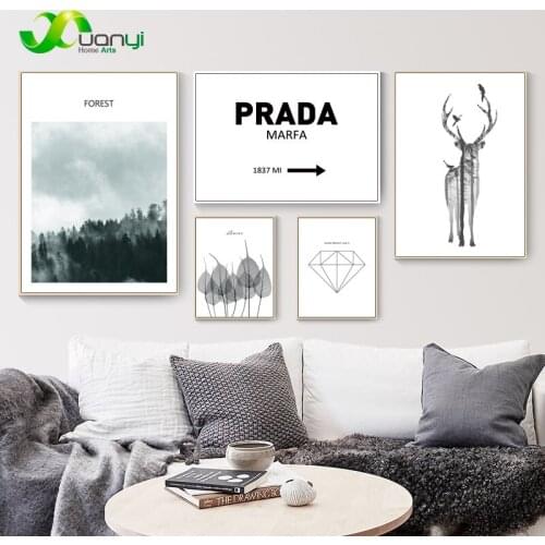 1 Pcs Modern Nordic Canvas Painting Nordic Landscape Poster Wall Decoraction Home Art Cuadros For Kids Room HD Prints Unframed