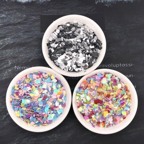 10g/lot 5mm About Colorful irregularity sequins PVC Paillettes 3D nail Art DIY Women adorn Lentejuelas handwork Accessories